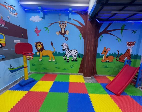"Children learning through play at Stepping Stone Day Care in Hyderabad"