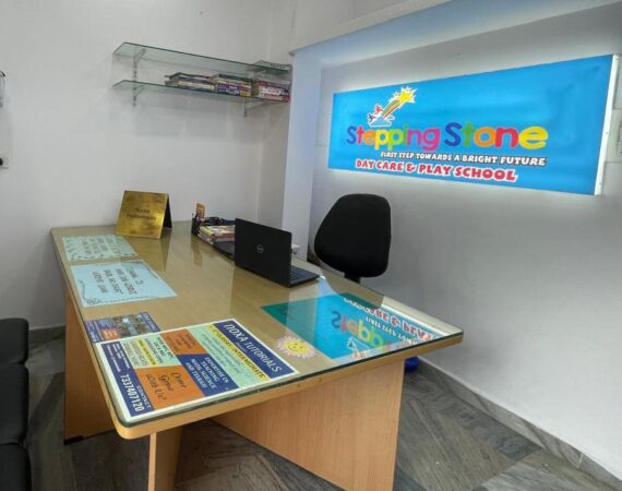 "Children learning through play at Stepping Stone Day Care in Hyderabad"