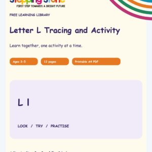 Letter L Tracing and Activity (Free Printable PDF)