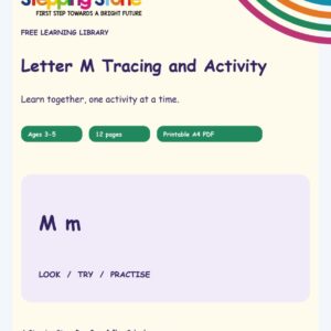 Letter M Tracing and Activity (Free Printable PDF)