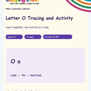 Letter O Tracing and Activity (Free Printable PDF)