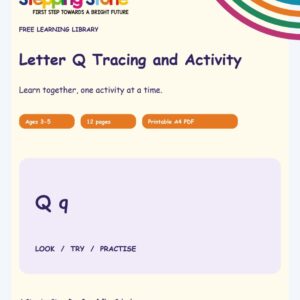 Letter Q Tracing and Activity (Free Printable PDF)
