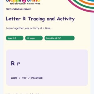 Letter R Tracing and Activity (Free Printable PDF)