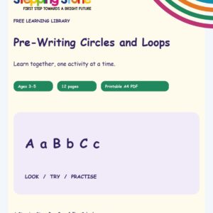 Pre-Writing Circles and Loops (Free Printable PDF)