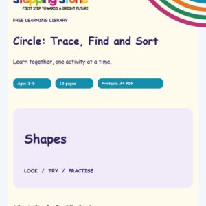 Circle: Trace, Find and Sort (Free Printable PDF)