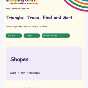 Triangle: Trace, Find and Sort (Free Printable PDF)