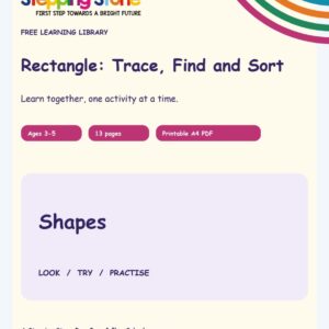Rectangle: Trace, Find and Sort (Free Printable PDF)