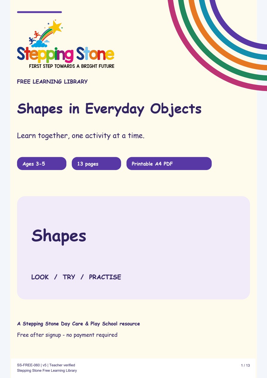 Shapes in Everyday Objects (Free Printable PDF)