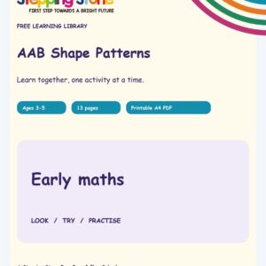 AAB Shape Patterns (Free Printable PDF)