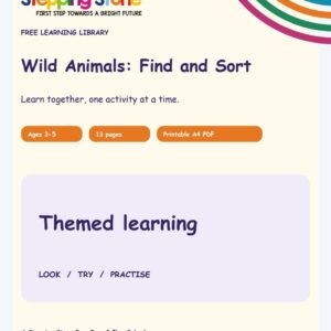 Wild Animals: Find and Sort (Free Printable PDF)