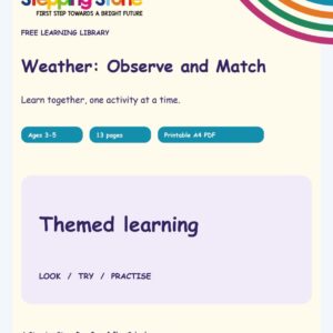 Weather: Observe and Match (Free Printable PDF)