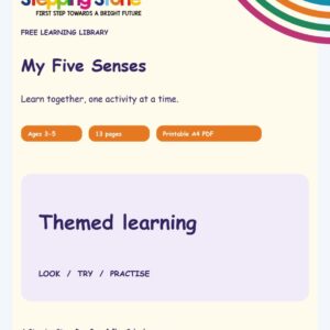 My Five Senses (Free Printable PDF)