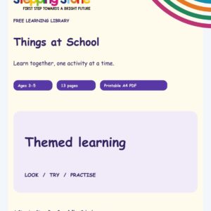 Things at School (Free Printable PDF)