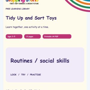 Tidy Up and Sort Toys (Free Printable PDF)