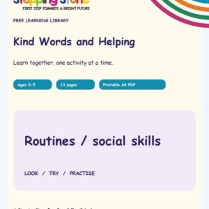 Kind Words and Helping (Free Printable PDF)