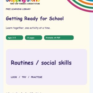 Getting Ready for School (Free Printable PDF)